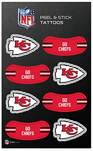 Rico Industries NFL Kansas City Chiefs Peel and Stick Tattoos Small