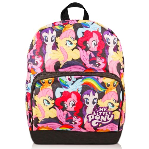 Fast Forward My Little Pony Mini Backpack for Teenagers - 10” Canvas My Little Pony Backpack with Front Pocket and Bookmark | My Little Pony Backpack Purse Bundle