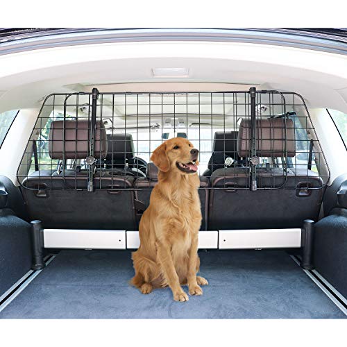 Amazon Basics Adjustable Dog Car Barrier 55 x 2 x 16 Inch, Black