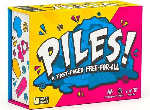 Lost Boy Entertainment Piles – Card Games – Family Games – for Kids 8 and Up – Games for Adults – Family Game Night – Travel Games – Party Games – Memory Games – 10 Mins