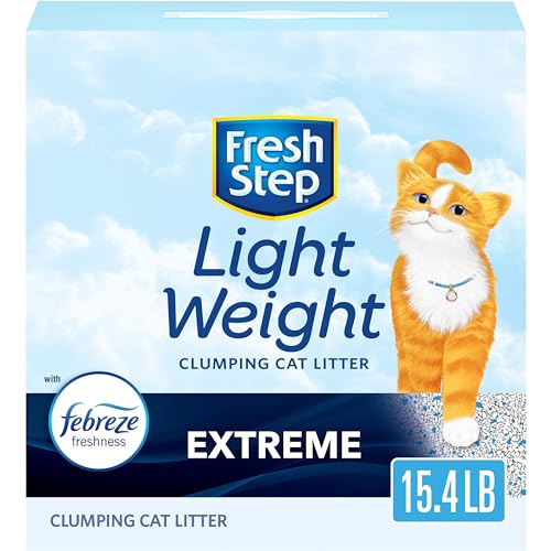 Fresh Step Lightweight Extreme Scented Litter with the Power of Febreze, Clumping Cat Litter, 15.4 Pounds (Pack of 1) (Packaging May Vary)