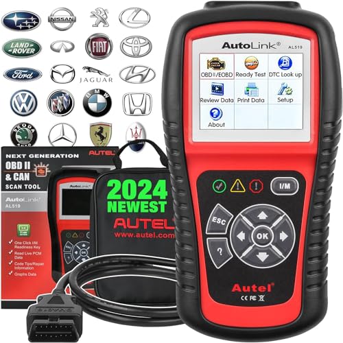 Autel AL519 OBD2 Scanner, 2024 Newest Professional Mechanic OBDII & CAN Car Diagnostic Code Reader Tool for Check Engine Light, One-Click Smog Check, DTCs Lookup, Upgraded Ver. of AL319/ MS309