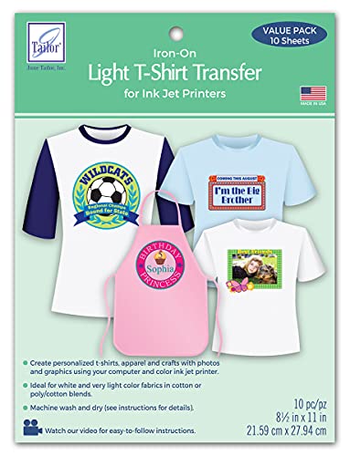 June Tailor Light T-Shirt Transfer Value, Pack of 10