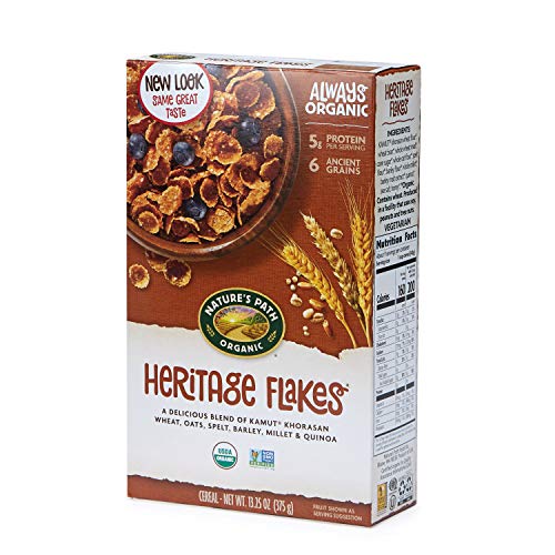 Nature's Path Organic Heritage Flakes Cereal, 13.25 Ounce (Pack of 6)