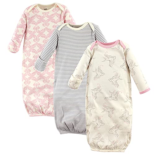 Touched by Nature Unisex Baby Organic Cotton Gowns, Bird, 0-6 Months US