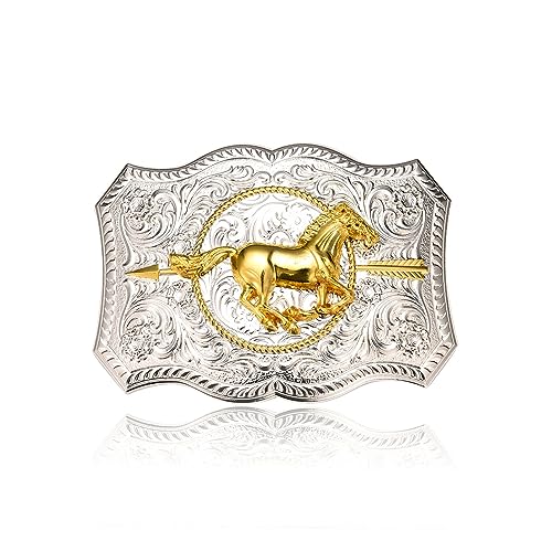 MASOP Western Belt Buckle for Men Cowboy Long Horn Bull Belts American Country Belt Buckles