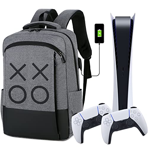 DAHAKII Travel Bag/Travel Backpack Game Backpack Compatible with PS5 Travel Case/PS4 Pro/PS4 Slim/Xbox one/Xbox One Slim/Game Accessories