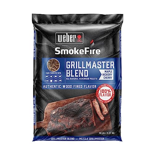 Weber Grillmaster Blend All-Natural Hardwood Pellets for Wood Pellet Grills, 20 lb Bag