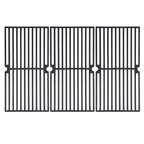 GGC Grill Grates Replacement for Brinkmann 810-8410-F, 810-2410-S, 810-2511-S, 810-2512-S, 810-8411-5, 810-9415-W and Others, 3 PCS Porcelain Coated Cast Iron Cooking Grate(17 3/4' x 8 15/16')