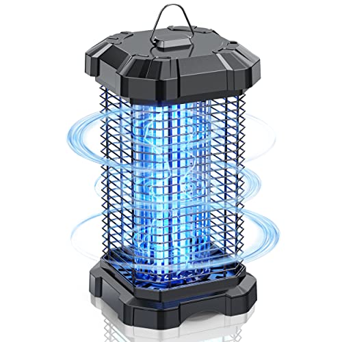 Jawlark Bug Zapper Outdoor, 4200V Electric Mosquito Zapper Indoor, Insect Fly Zapper Waterproof with 5ft Power Cord, Mosquito Killer for Home, Patio, Kitchen, Backyard, Camping, Plug-in