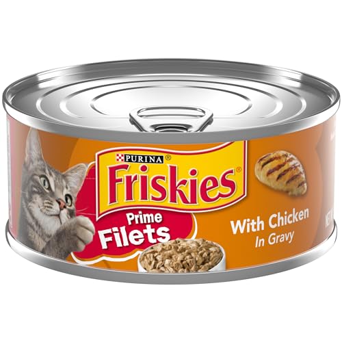 Purina Friskies Gravy Wet Cat Food, Prime Filets With Chicken - (Pack of 24) 5.5 oz. Cans