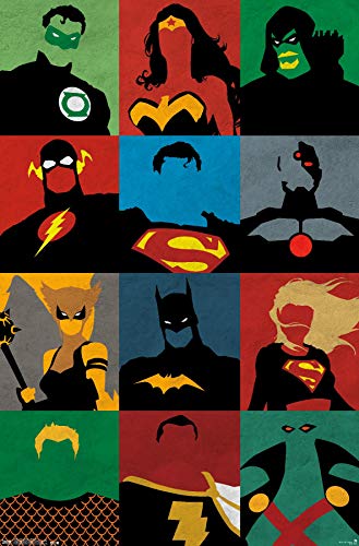 Trends International DC Comics - Justice League - Minimalist Wall Poster, 22.375' x 34', Premium Unframed Version