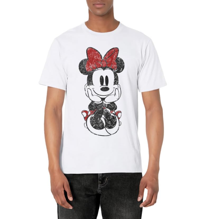 Disney Mickey And Friends Minnie Mouse Vintage Sitting T-Shirt