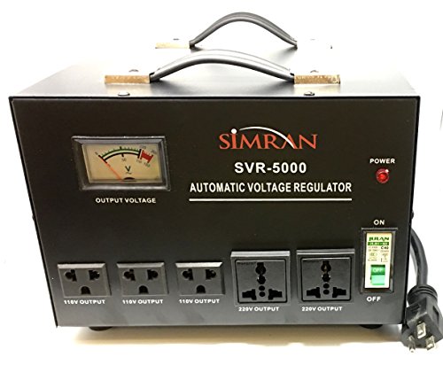 Simran Voltage Transformer Power Converter Regulator Stabilizer Power Converter Black (SVR-5000)