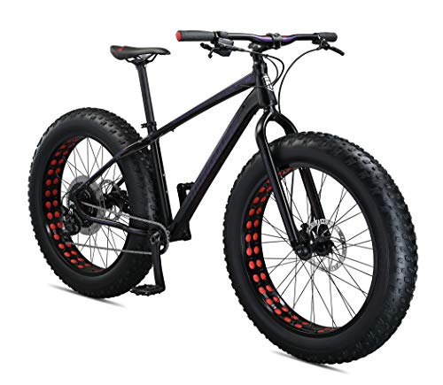 Mongoose Argus Sport Adult Fat Tire Mountain Bike, 26-Inch Wheels, Tectonic T2 Aluminum Frame, Hydraulic Disc Brakes, Medium Frame, Black