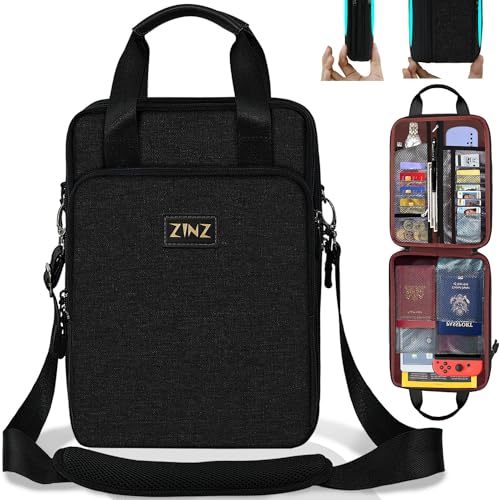 ZINZ Slim & Expandable Case 12.9 13 inch Travel Laptop Shoulder Bag for 13' MacBook Air/Pro M1 M2,12.9 iPad Pro,B01K01