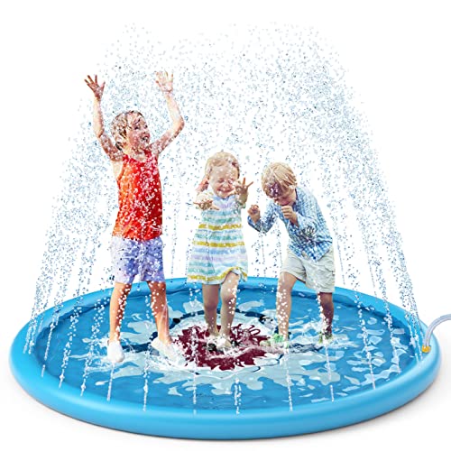Jasonwell Splash Pad Sprinkler/ Play Mat for Kids, Outdoor Water Toys Inflatable for Baby Toddler Boys Girls Children Age 18+ Months ,Outside Backyard Dog Pool