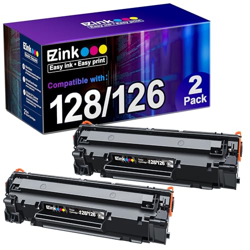 E-Z Ink (TM) Compatible Toner Cartridge Replacement for Canon 126 128 Black Toner Cartridge CRG-126 CRG-128 CRG128 for Imageclass D530 L100 L190 LBP6230DW LBP6230 MF4890DW MF4770N MF4880DW (2 Pack)