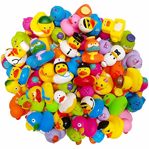 Arttyma Rubber Ducks in Bulk,Assortment Duckies for Jeep Ducking Floater Duck Bath Toys Party Favors (30-Pack)