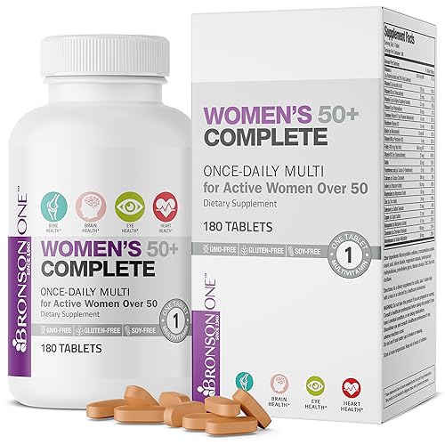 Bronson ONE Daily Women’s 50+ Complete Multivitamin Multimineral, 180 Tablets