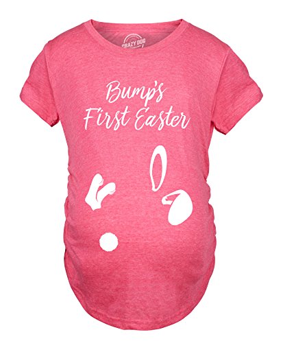 Maternity Bumps First Easter T Shirt Cute Announcement Pregnancy Spring Shower Funny Graphic Maternity Tee Easter Maternity T Shirt Funny Maternity Shirts Pink L