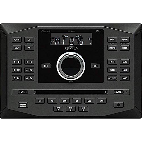 Jensen JWM60A AM | FM | DVD | CD | USB | AUX | App Ready Bluetooth Wallmount Stereo w/ App Control (Renewed)
