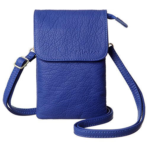 MINICAT Roomy Pockets Series Small Crossbody Bags Cell Phone Purse Wallet for Women(Blue)