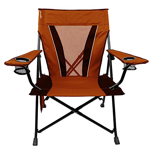 Kijaro XXL Dual Lock Portable Camping Chair - Supports Up To 400lbs - Enjoy the Outdoors in a Versatile Folding Chair, Sports Chair, Outdoor Chair & Lawn Chair – Victoria Desert Orange