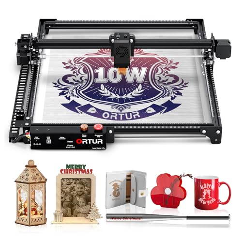 ORTUR Laser Master 2 Pro S2 LU2-10A,10W Output Power Laser Engraver and Cutter, 0.05 x 0.1mm Compressed Spot Laser Engraver for Wood and Metal, 400 x 400mm Laser Engraving Area