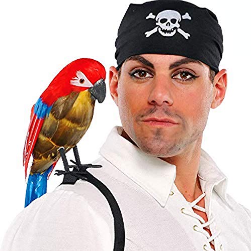 Pirate's Realistic Multicolor Parrot - 18.5' x 6.5' - Lifelike Companion For Pirate Costumes, Pack of 1