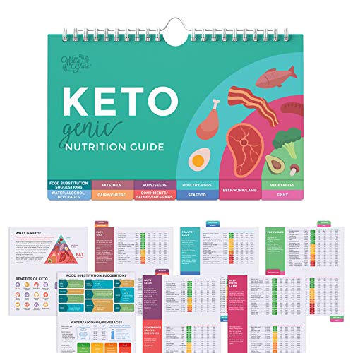 Willa Flare Keto Cheat Sheet Magnets - Easy Reference for 192 Keto Snacks and Foods! Correct Ketogenic Measurements for Your Keto Cookbook - Easy Keto Diet Fridge Guide Plus Extra List of 500 Foods