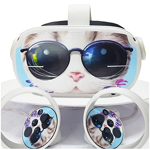 VR Stickers Decal for Oculus Quset 2, LCHH Skin Stickers Compatible with Meta Quest 2