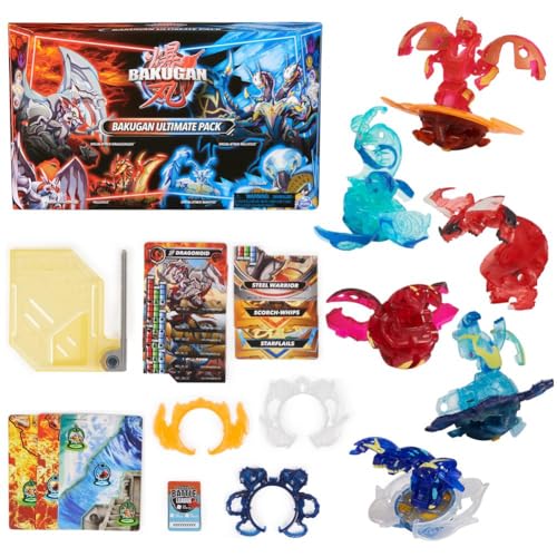 Bakugan Ultimate 6-Pack, Special Attack Dragonoids, Nillious, Mantid, Octogan; Customizable, Spinning Action Figures, Kids Toys for Boys and Girls 6 and up
