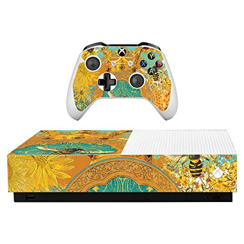 MightySkins Skin for Microsoft Xbox One S All-Digital Edition - Bee Queen | Protective, Durable, and Unique Vinyl Decal wrap Cover | Easy to Apply, Remove, and Change Styles | Made in The USA