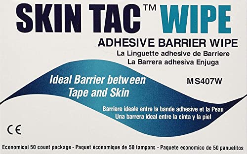 Torbot IM074407W314832 Group Inc Skin Tac'H' Adhesive Barrier Prep Wipe, Liquid Form, Latex-Free, Hypo-allergenic (Box of 50 Each), 1 Pack