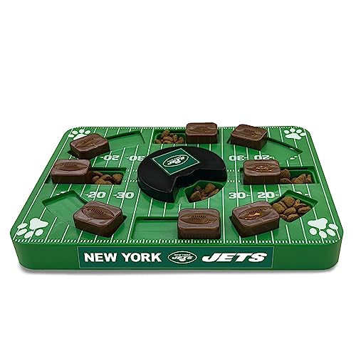 Pets First NFL New York Jets Puzzle Toy, Puzzle Treat Dog Toy, Interactive Dog Treat Toy, Dog Puzzle