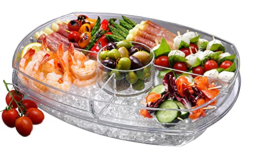 Prodyne SB-5 Flip-Lid Appetizers On Ice, 15', Clear