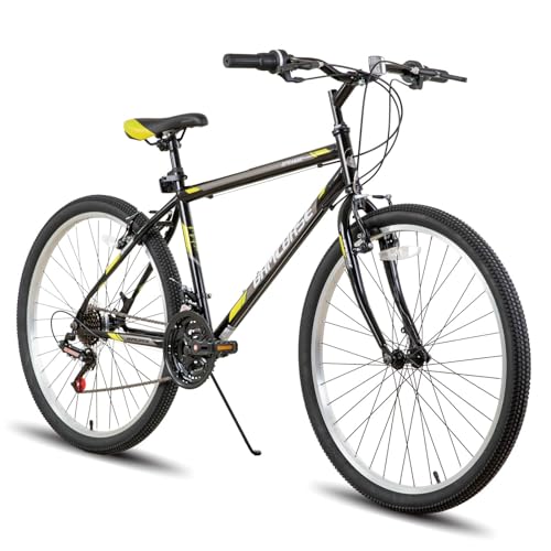 Hiland 24 26 inch Mountain Bike for Men Women, 21 Speeds High-Carbon Steel Frame, Sport Cycling MTB Bicycle for Adult Black