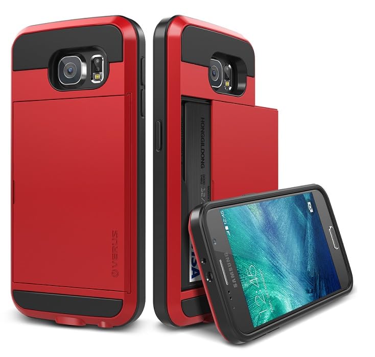 PNT Case for Samsung Galaxy S6 Verus Damda Slide Cover - Red