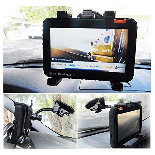 Ramtech Car Truck GPS & Tablet Windshield Mount, Suction Cup Holder with Adjustable Bracket, Compatible with 7 Inch Magellan RoadMate 9365T-LMB, 9400-LM, 9412T-LM, 9465T-LMB, WMB7