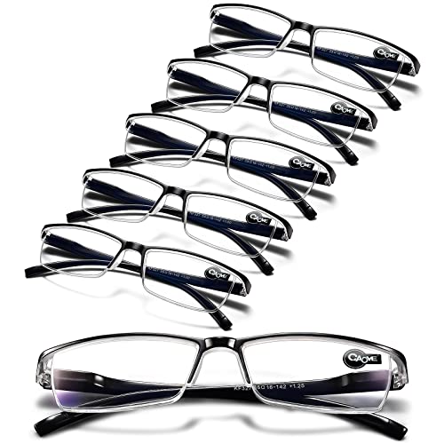 Gaoye 6PCS Reading Glasses Men - Blue Light Blocking Computer Readers Women - Stay Clear Magnifying Vision(1.5)