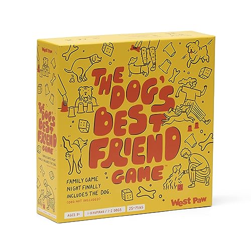 WEST PAW Dog's Best Friend Game - Fun Family Game for Kids & Adults - Board, Challenge, & Dog Training Tip Cards Encourage Connection & Positive Reinforcement - Fun Games That Include Your Dog