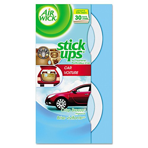 Air Wick Stick Ups Car Air Freshener, Crisp Breeze, 2ct (Packaging May Vary)