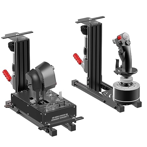 2 Set The Desk Mount for The Flight Sim Game Joystick, Throttle and Hotas Systems Compatible with Logitech X56, X52, X52 Pro, Thrustmaster T-Flight Hotas,Thrustmaster T.16000M, Thrustmaster TCA
