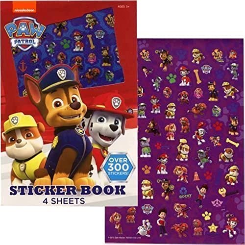 UPD Paw Patrol Sticker Book, 4 Sheets - Over 300 Stickers