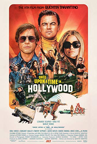 Once Upon a Time in Hollywood Poster (24 x 36) - Movie Poster - (Leonardo Dicaprio, Brad Pit, Quentin Tarantino, Margot Robbie)