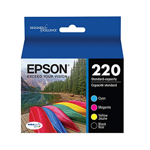 EPSON 220 DURABrite Ultra Ink Standard Capacity Black & Color Cartridge Combo Pack (T220120-BCS) Works with WorkForce WF-2630, WF-2650, WF-2660, WF-2750, WF-2760, Expression XP-320, XP-420, XP-424
