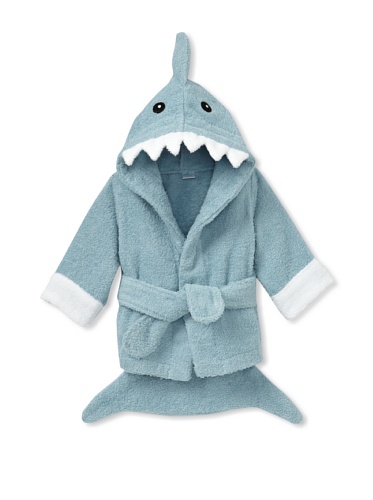 Baby Aspen 'Let the Fin Begin Blue Terry Shark Robe, Blue, 0-9 months