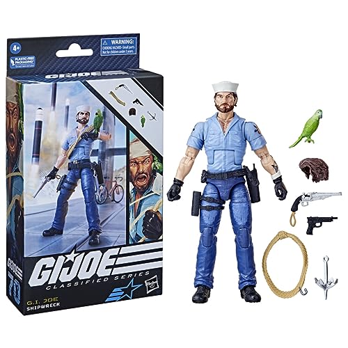 G. I. Joe Classified Series Shipwreck with Polly, Collectible G.I. Joe Action Figures, 70, 6 inch Action Figures for Boys & Girls, with 6 Accessories