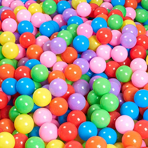 MODEREVE 100 Pack Balls for Ball Tent, BPA Free Colorful Plastic Balls Baby Play Balls for Ball Pit, Bounce House, Baby Pool & Playhouse